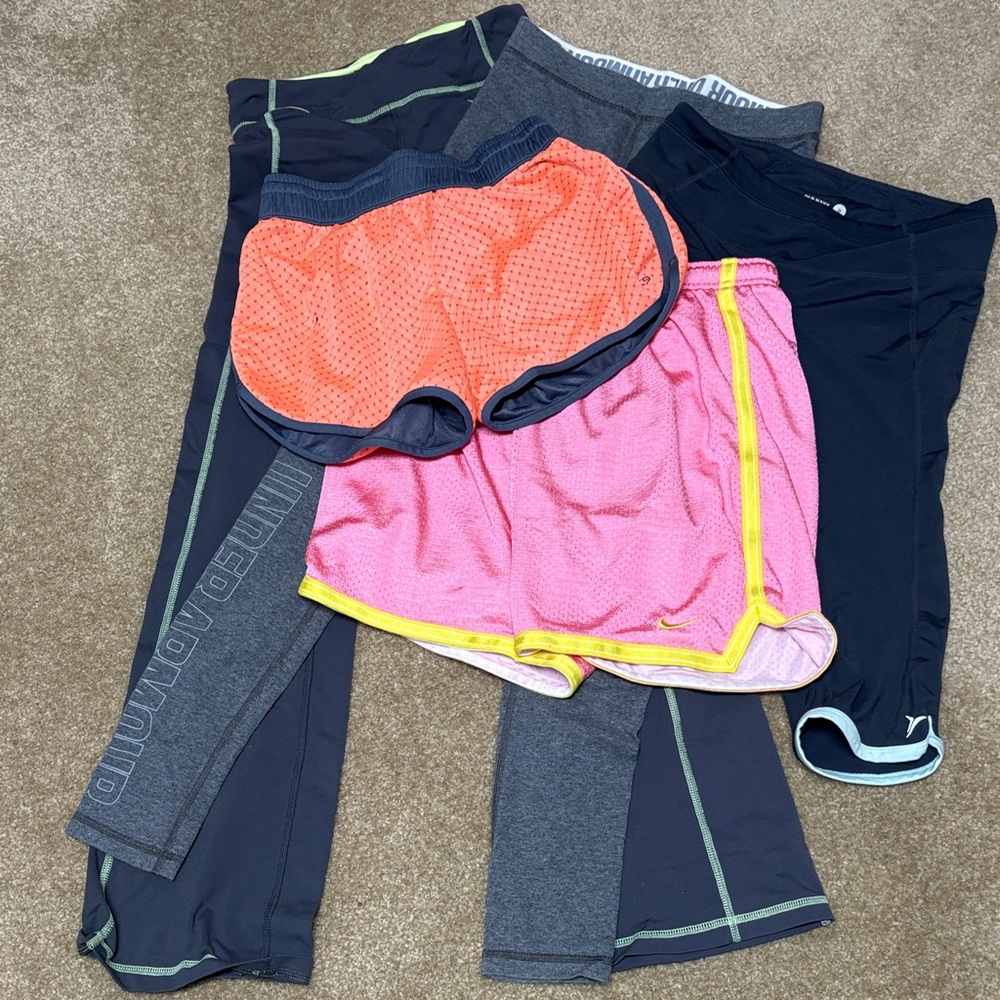 Mixed Women's Athletic Shorts Bundle - Pink, Coral, Gray
